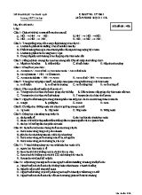 Đề kiểm tra 15 phút học kì I môn Sinh học Lớp 11 lần 1 (Ban cơ bản) - Mã đề 486 - Trường THPT Lê Lợi